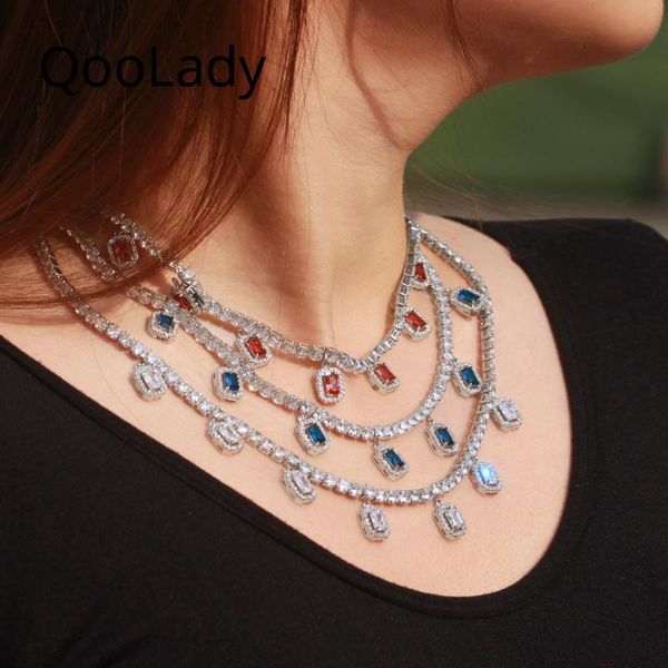 pendant necklaces qoolady classic blue cubic zirconia crystal square chain clavicle choker necklace for women bohemian fashion party jewelry, Silver
pendant necklaces qoolady classic blue cubic zirconia crystal square chain clavicle choker necklace for women bohemian fashion party jewelry, Silver