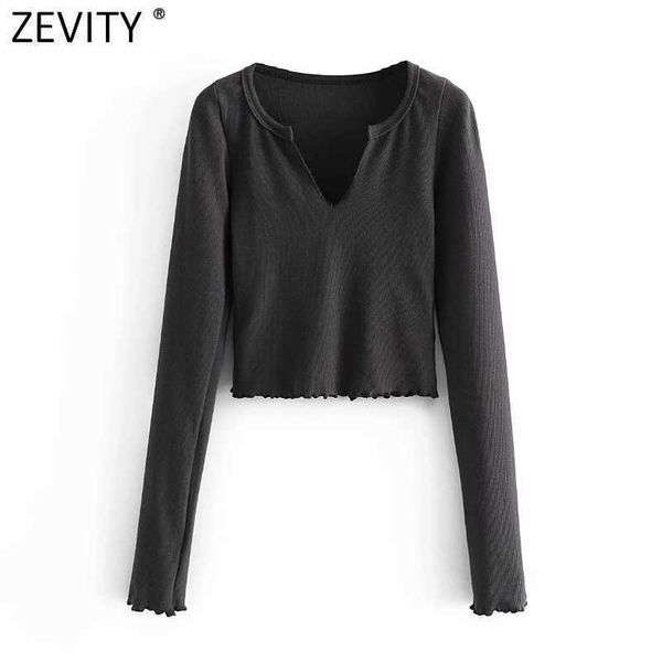 zevity women simply v neck split solid color short chic t shirt ladies long sleeve hem ruffles casual slim crop ls7620 210603, White;black
zevity women simply v neck split solid color short chic t shirt ladies long sleeve hem ruffles casual slim crop ls7620 210603, White;black