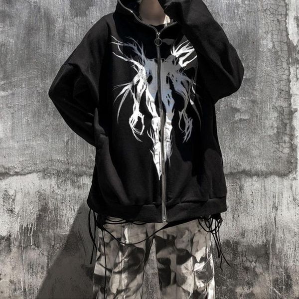 men's hoodies & sweatshirts punk graphic print zipper ribbon hooded hoodie men casual black cool oversize coat fashion sweatshirt stree
men's hoodies & sweatshirts punk graphic print zipper ribbon hooded hoodie men casual black cool oversize coat fashion sweatshirt stree