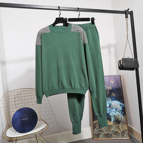 fashion tracksuit set female loose diamonds knitted sweater pencil pants 2 piece women 5 color casual sports knitting suit two dress, White
fashion tracksuit set female loose diamonds knitted sweater pencil pants 2 piece women 5 color casual sports knitting suit two dress, White