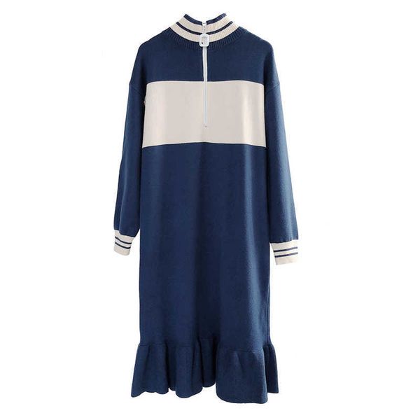 perhaps u ruffle zipper blue white patchwork stand collar long sleeve sport dress knee length autumn straight d1504 210529, Black;gray
perhaps u ruffle zipper blue white patchwork stand collar long sleeve sport dress knee length autumn straight d1504 210529, Black;gray