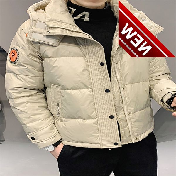 2021 winter thicken korean hooded lightweight down jacket men's trendy brand, Black
2021 winter thicken korean hooded lightweight down jacket men's trendy brand, Black