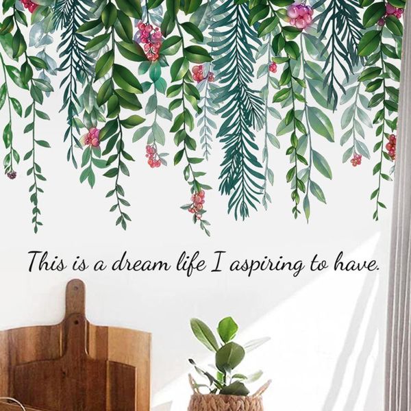 wall stickers one piece fresh tropical green plants flowers tv background home living room decoration
wall stickers one piece fresh tropical green plants flowers tv background home living room decoration