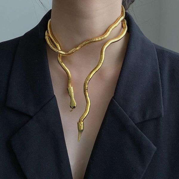 lifefontier gothic punk snake choker necklace for women hip hop rock metal necklaces party night club jewelry, Golden;silver
lifefontier gothic punk snake choker necklace for women hip hop rock metal necklaces party night club jewelry, Golden;silver