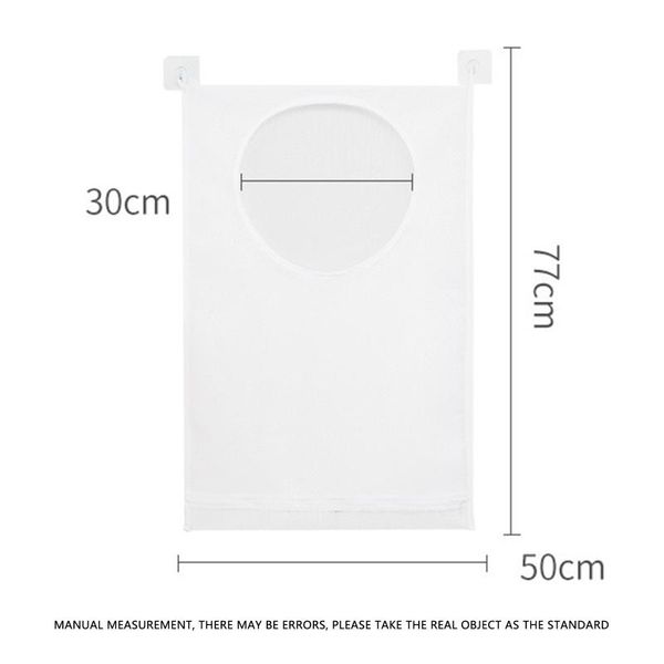 storage bags wall hanging folding laundry pouch, large capacity mesh bag for bathroom