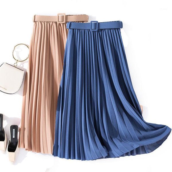 skirts 2021 autumn summer women skirt female midi with belt pleated casual korean fashion faldas ladies saias chic jupe y388, Black
skirts 2021 autumn summer women skirt female midi with belt pleated casual korean fashion faldas ladies saias chic jupe y388, Black