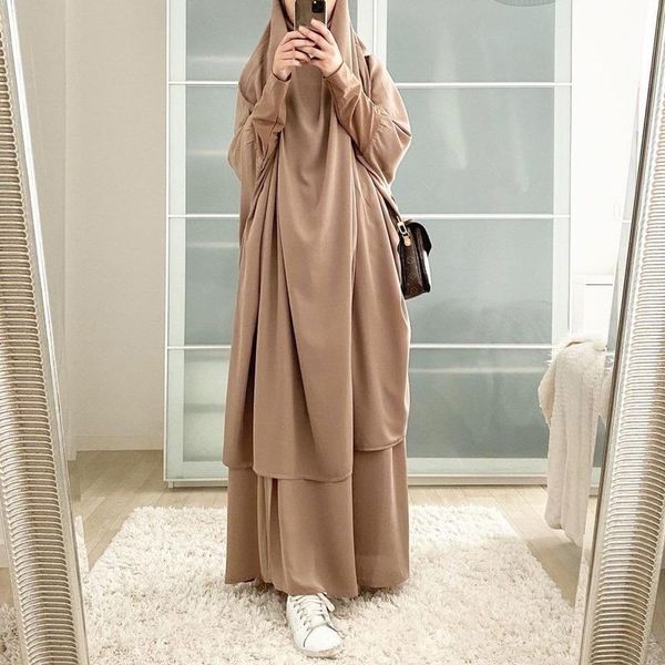 ethnic clothing prayer garment women muslim plain jilbab set 2 piece outfit hooded abaya dress khimar long skirt dubai saudi, Red
ethnic clothing prayer garment women muslim plain jilbab set 2 piece outfit hooded abaya dress khimar long skirt dubai saudi, Red