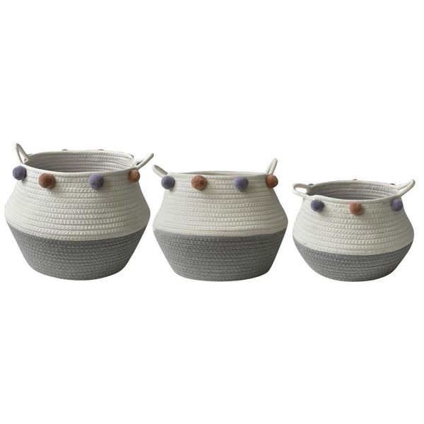 storage baskets woven cotton rope hamper, for dirty clothes, toys, blanket in bedroom, living room and nursery
storage baskets woven cotton rope hamper, for dirty clothes, toys, blanket in bedroom, living room and nursery