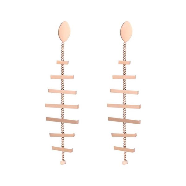 hoop & huggie unique lucky fishbone long drop earrings titanium steel rose gold color stud earring fashion jewelry making for girl gift, Golden;silver
hoop & huggie unique lucky fishbone long drop earrings titanium steel rose gold color stud earring fashion jewelry making for girl gift, Golden;silver