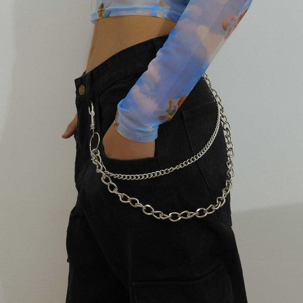accessories hip hop tassel cool body women's tooling punk metal waist chain, Silver
accessories hip hop tassel cool body women's tooling punk metal waist chain, Silver