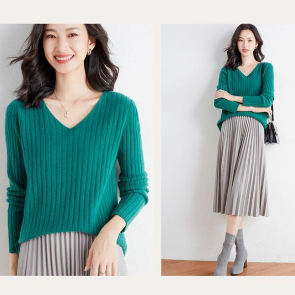 women's sweaters v-neck solid pullover sweater long sleeve slim loose lazy wind vertical striped sweate coat autumn winter 2021, White;black
women's sweaters v-neck solid pullover sweater long sleeve slim loose lazy wind vertical striped sweate coat autumn winter 2021, White;black