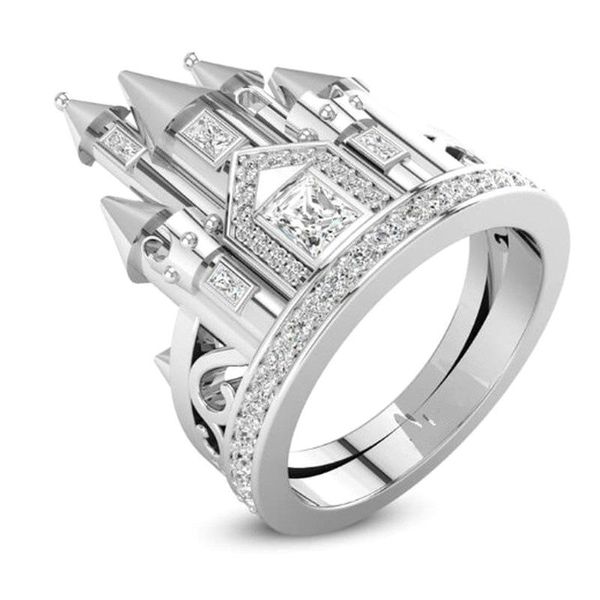 wedding rings 2021 trend unusual women castle zirconia ring gift engagement jewelry size 5-12, Slivery;golden
wedding rings 2021 trend unusual women castle zirconia ring gift engagement jewelry size 5-12, Slivery;golden