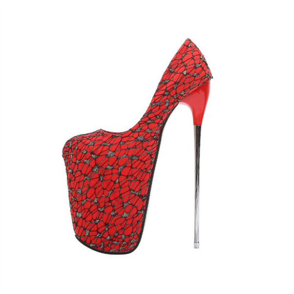 dress shoes stiletto catwalk shows 22 cm super high metal thin heels woman shallow mouth female platforms sweet lace pumps, Black
dress shoes stiletto catwalk shows 22 cm super high metal thin heels woman shallow mouth female platforms sweet lace pumps, Black