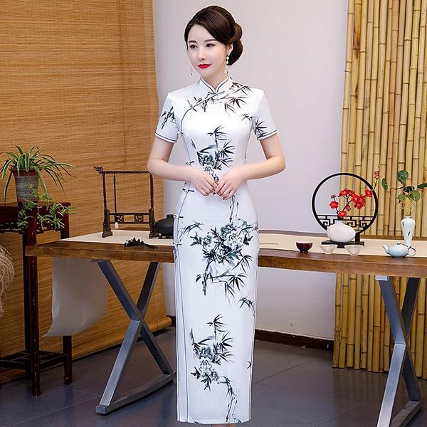 ethnic clothing print floral white bridal wedding qipao women chinese dresses mandarin collar satin cheongsams large size classic vesti, Red
ethnic clothing print floral white bridal wedding qipao women chinese dresses mandarin collar satin cheongsams large size classic vesti, Red