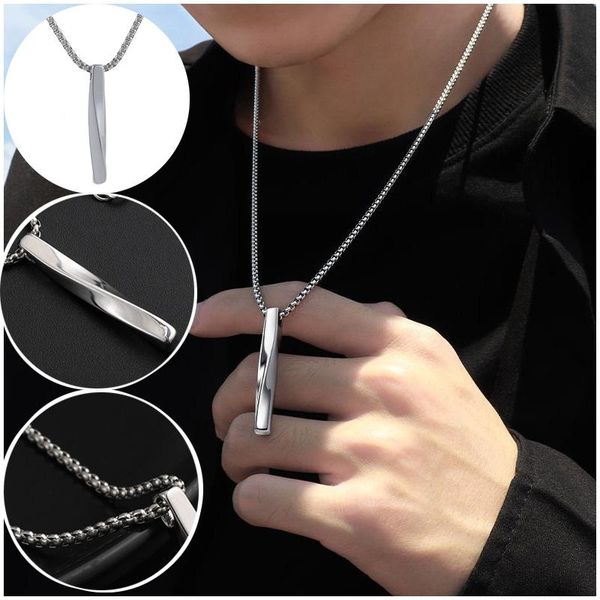 pendant necklaces personality silver color men spiral rectangle necklace stainless steel minimalist simple hip hop ins men's jewelry
pendant necklaces personality silver color men spiral rectangle necklace stainless steel minimalist simple hip hop ins men's jewelry