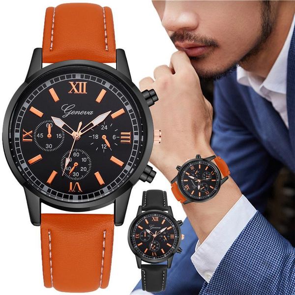 wristwatches roma numerals men business watches geneva watch casual leather strap male clock relogio masculino, Slivery;brown
wristwatches roma numerals men business watches geneva watch casual leather strap male clock relogio masculino, Slivery;brown
