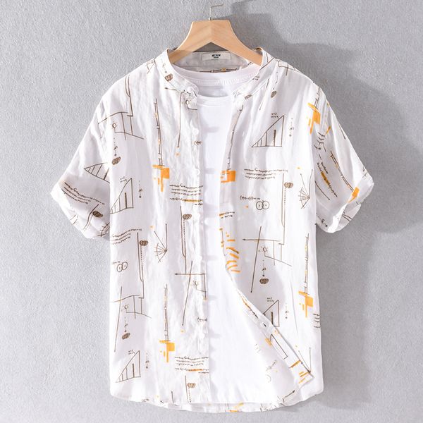 2021 summer new arrival pure linen casual short-sleeved fashion retro stand collar shirts for men trendy loose shirt male 2ic1, White;black
2021 summer new arrival pure linen casual short-sleeved fashion retro stand collar shirts for men trendy loose shirt male 2ic1, White;black