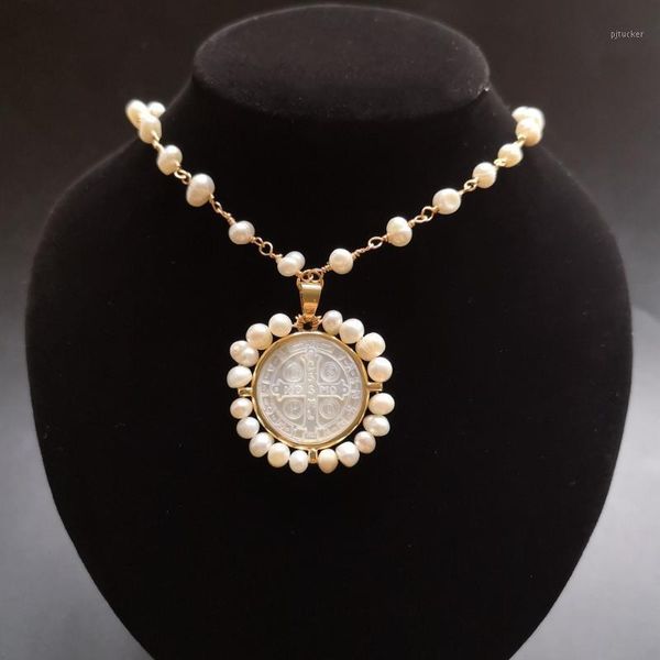 chains promotion 31mm natural freshwater pearl san benito & cross mother necklace for women gift1, Silver
chains promotion 31mm natural freshwater pearl san benito & cross mother necklace for women gift1, Silver