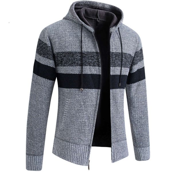 20212020 winter new plush hooded cardigan men's casual coat personality sweater men, White;black
20212020 winter new plush hooded cardigan men's casual coat personality sweater men, White;black