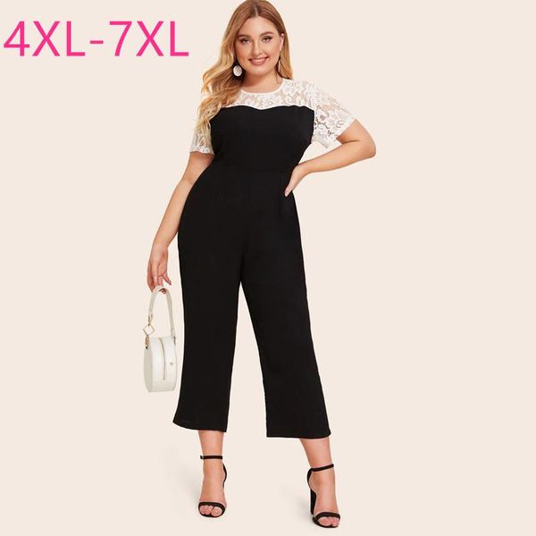 women's jumpsuits & rompers 2021 summer plus size women short sleeve slim casual black white lace long jumpsuit 3xl 4xl 5xl 6xl 7xl
women's jumpsuits & rompers 2021 summer plus size women short sleeve slim casual black white lace long jumpsuit 3xl 4xl 5xl 6xl 7xl