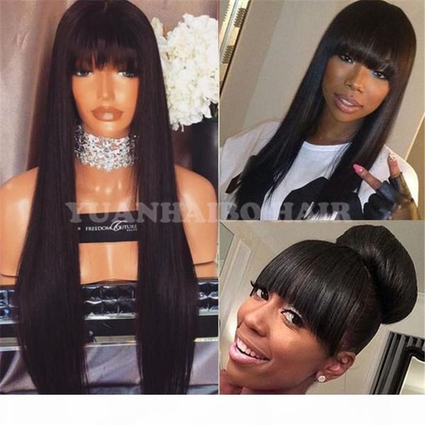 1b silky straight brazilian virgin hair lace front human hair wigs with bangs ing, Black;brown
1b silky straight brazilian virgin hair lace front human hair wigs with bangs ing, Black;brown