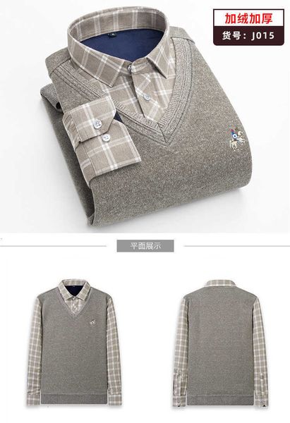 men's polos brand spring autumn winter black red long sleeves v neck plus velvet wram korea style shirt for oversized clothing tpj2, White;black 
men's polos brand spring autumn winter black red long sleeves v neck plus velvet wram korea style shirt for oversized clothing tpj2, White;black