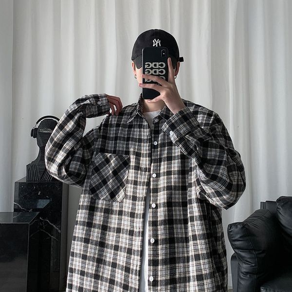 2021 spring cotton plaid men's fashion retro casual men streetwear long sleeve shirts mens shirt m-2xl 7yda, White;black
2021 spring cotton plaid men's fashion retro casual men streetwear long sleeve shirts mens shirt m-2xl 7yda, White;black