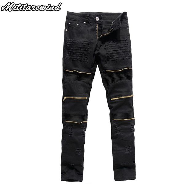 spring autumn men jeans pant casual fashion pleated denim pants men with hole motorcycle denim trousers skinny ripped jeans, Blue
spring autumn men jeans pant casual fashion pleated denim pants men with hole motorcycle denim trousers skinny ripped jeans, Blue