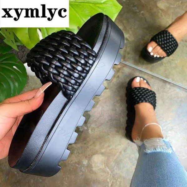 slippers women's sandals 2021 summer style fashion thick-soled flat woven solid color indoor, Black
slippers women's sandals 2021 summer style fashion thick-soled flat woven solid color indoor, Black