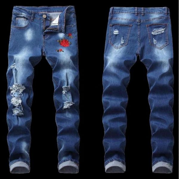 2021 men trend stretch gat jeans motorbikes blossoms men's broek, Blue
2021 men trend stretch gat jeans motorbikes blossoms men's broek, Blue