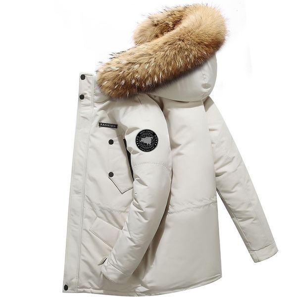 real raccoon dog fur collar men's and women's couple goose big down jacket thickened parker overalls plus couple's wear, Black
real raccoon dog fur collar men's and women's couple goose big down jacket thickened parker overalls plus couple's wear, Black