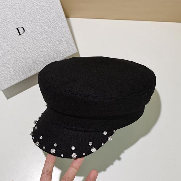 berets fashion wool sailor hats for women winter military hat european rhinestone black navy cap casual ladies beret tide, Blue;gray
berets fashion wool sailor hats for women winter military hat european rhinestone black navy cap casual ladies beret tide, Blue;gray