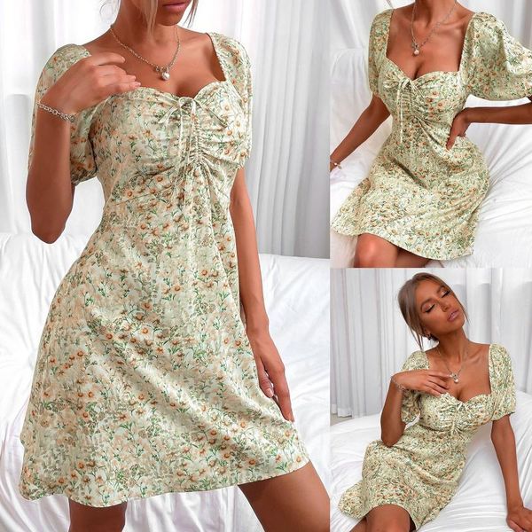 casual dresses women summer ladies square neck drawstring floral beach dress female loose short sleeve high waist vestidos, Black;gray
casual dresses women summer ladies square neck drawstring floral beach dress female loose short sleeve high waist vestidos, Black;gray