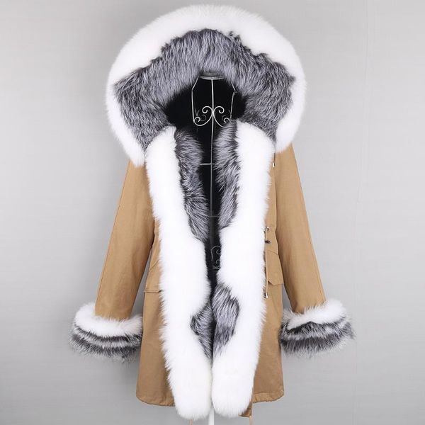 women's fur & faux 2021 waterproof long parka winter jacket women real coat natural collar hood warm streetwear detachable, Black
women's fur & faux 2021 waterproof long parka winter jacket women real coat natural collar hood warm streetwear detachable, Black