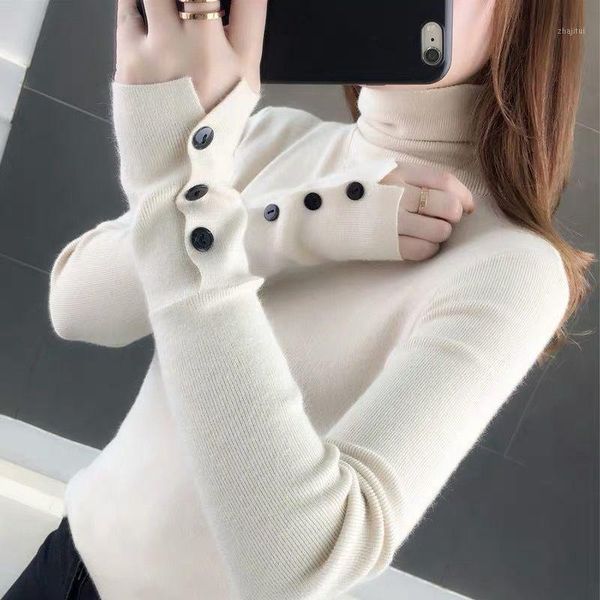 women's sweaters autumn slim-fit long-sleeved pile style turtleneck knit low waist jersey tight sweater inner and winter, White;black
women's sweaters autumn slim-fit long-sleeved pile style turtleneck knit low waist jersey tight sweater inner and winter, White;black