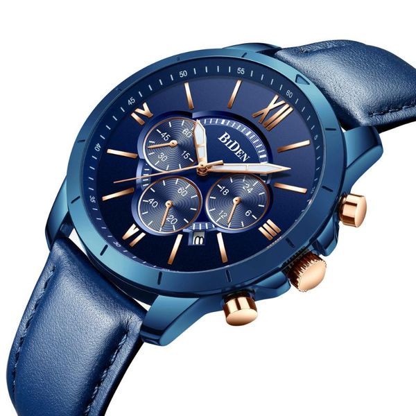 wristwatches sport casual blue watch men fashion dress quartz wristwatch leather strap calendar date military mens watches top, Slivery;brown
wristwatches sport casual blue watch men fashion dress quartz wristwatch leather strap calendar date military mens watches top, Slivery;brown