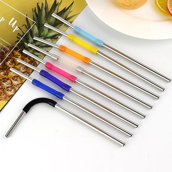 drinking straws 10pse 304 stainless steel silicone straw color three-section splicing creative metal foldable drink
drinking straws 10pse 304 stainless steel silicone straw color three-section splicing creative metal foldable drink