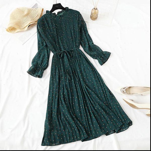 elegant polka dot women dress female casual flare sleeve office chiffon dot print dresses a line vintage sweet clothing vestidos, Black;gray
elegant polka dot women dress female casual flare sleeve office chiffon dot print dresses a line vintage sweet clothing vestidos, Black;gray