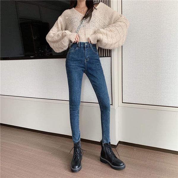 women's jeans autumn winter minimalist women denim skinny stretch fake front pocket medium waist washed blue slim elastic lady
women's jeans autumn winter minimalist women denim skinny stretch fake front pocket medium waist washed blue slim elastic lady