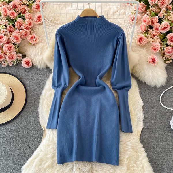 casual dresses mock neck retro stretch tight-fitting pullover sweater dress autumn and winter slim base knitted bag hip elegant vestidos, Black;gray
casual dresses mock neck retro stretch tight-fitting pullover sweater dress autumn and winter slim base knitted bag hip elegant vestidos, Black;gray