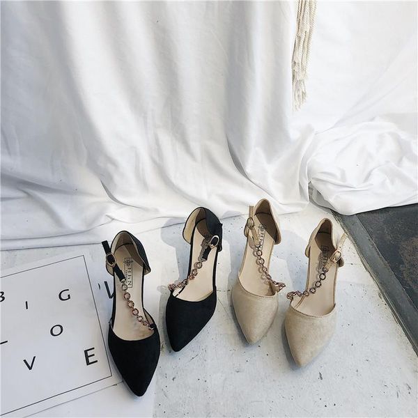 dress shoes spring rhinestone buckle with stiletto heels pointed shallow mouth suede fairy wind, Black
dress shoes spring rhinestone buckle with stiletto heels pointed shallow mouth suede fairy wind, Black