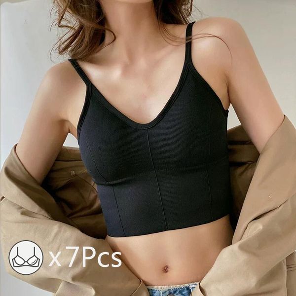 camisoles & tanks finetoo 7pcs/set backless women padded bra seamless bralette female lingerie cotton wireless brassiere wholesale 2 st, Black;white
camisoles & tanks finetoo 7pcs/set backless women padded bra seamless bralette female lingerie cotton wireless brassiere wholesale 2 st, Black;white