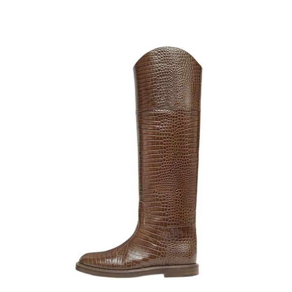 boots leather low heel knee high round toe brown white black stylish fashion european dress runway women hee 2.5 cm
boots leather low heel knee high round toe brown white black stylish fashion european dress runway women hee 2.5 cm