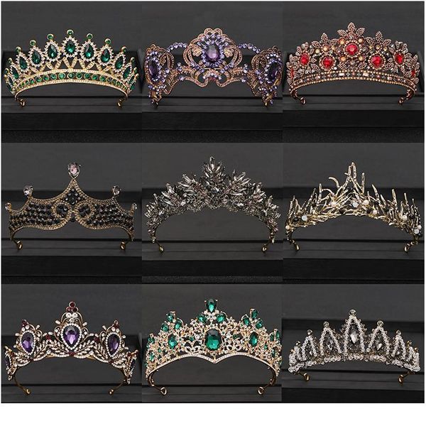 vintage baroque queen tiara wedding crown bridal diadem gold crystal rhinestone head jewelry headpiece wedding hair acc qylwse
vintage baroque queen tiara wedding crown bridal diadem gold crystal rhinestone head jewelry headpiece wedding hair acc qylwse