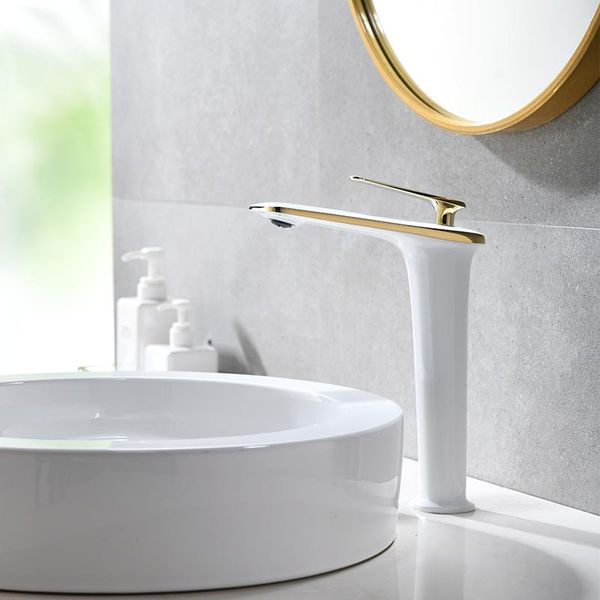 black white gold high basin faucet desk mount single handle basin high tap with and cold mixer
black white gold high basin faucet desk mount single handle basin high tap with and cold mixer