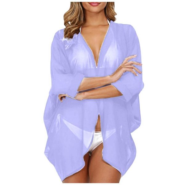 women's blouses & shirts soild sheer chiffon loose kimono cardigan capes beachwear swimwear summer bikin outdoor anti-uv coat, White
women's blouses & shirts soild sheer chiffon loose kimono cardigan capes beachwear swimwear summer bikin outdoor anti-uv coat, White