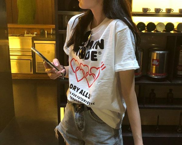 women's t-shirt humanmade dry all tee love five ring short sleeve slubby cotton human made shirt, White
women's t-shirt humanmade dry all tee love five ring short sleeve slubby cotton human made shirt, White