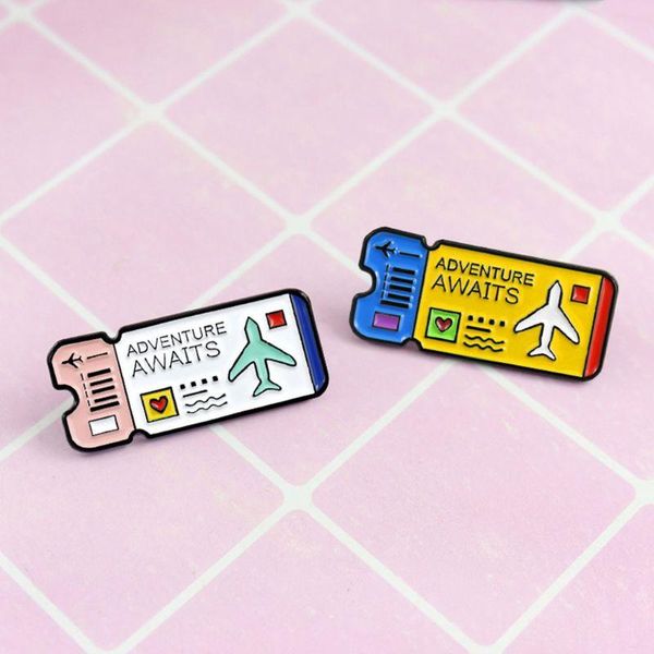 pins, brooches 83xc cartoon cute air ticket alloy brooch adventure awaits mini pins badge enamel lapel pin dresses hat scarf decor, Gray
pins, brooches 83xc cartoon cute air ticket alloy brooch adventure awaits mini pins badge enamel lapel pin dresses hat scarf decor, Gray