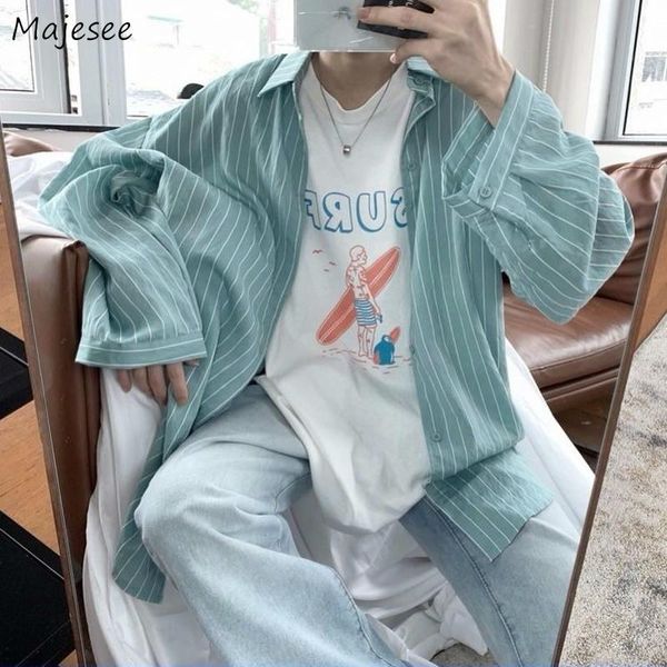 men shirts loose korean harajku striped streetwear simple all-match mens leisure male outwear ulzzang long sleeved students new, White;black
men shirts loose korean harajku striped streetwear simple all-match mens leisure male outwear ulzzang long sleeved students new, White;black