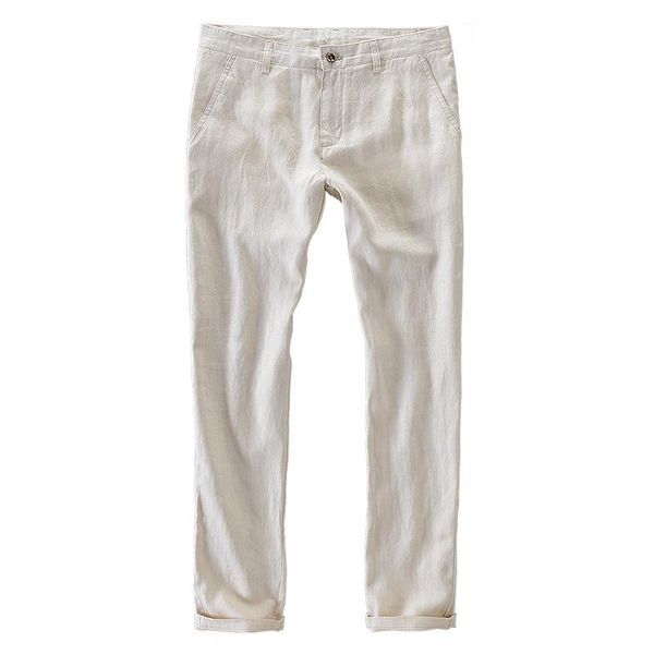 men's pants 2021 summer mens 100% linen cool thin white trousers breathable casual man straight business cargo, Black
men's pants 2021 summer mens 100% linen cool thin white trousers breathable casual man straight business cargo, Black